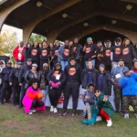 Bayonne Youth Center group at a park pavilion in Bayonne, NJ