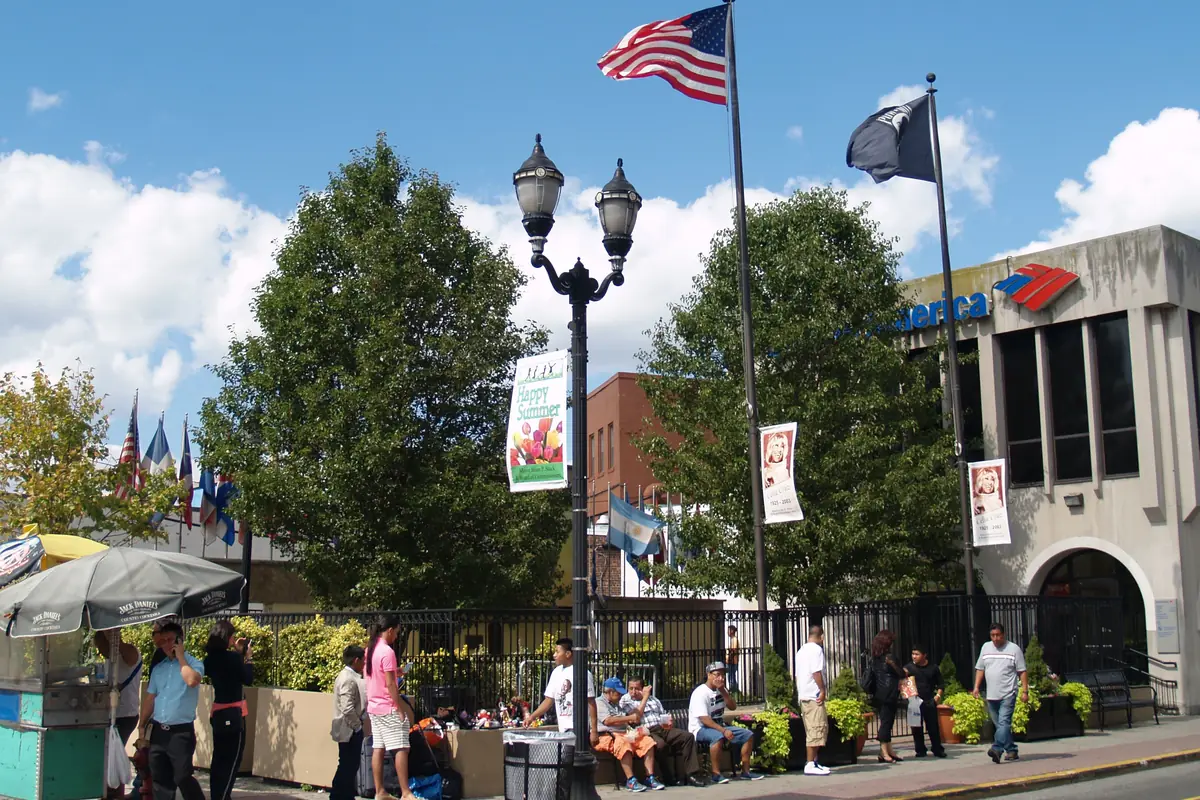 Celia Cruz Park on Bergenline Avenue in Union City, NJ