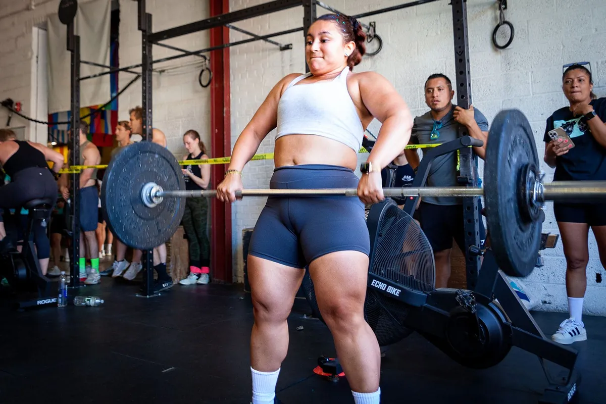 Member lifting a barbell at CrossFit ECF in West New York, NJ