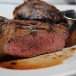 Dry aged steak at Dino & Harry's Steakhouse in Hoboken, NJ