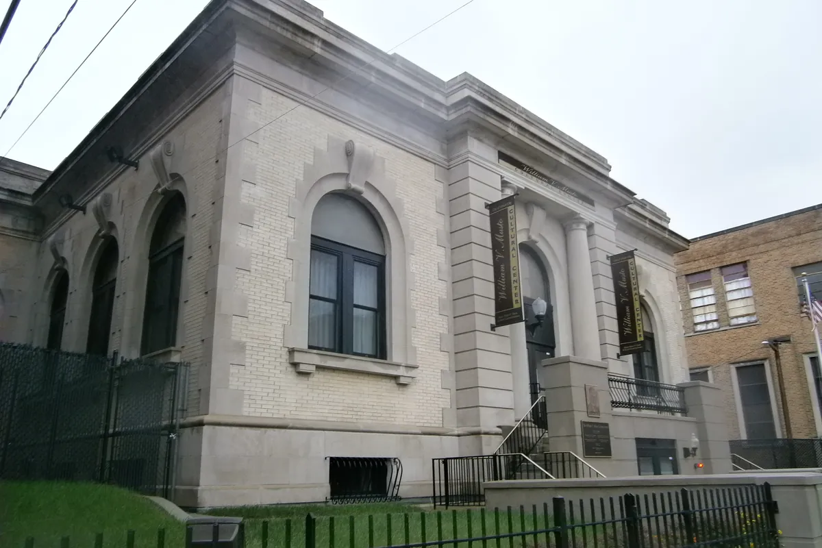 Side view of the William V. Musto Cultural Center in Union City, NJ