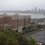 View of the Hudson River and Manhattan skyline from Union City, NJ