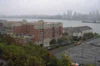 View of the Hudson River and Manhattan skyline from Union City, NJ