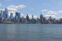 Midtown Manhattan skyline seen across the Hudson River from the Hoboken waterfront