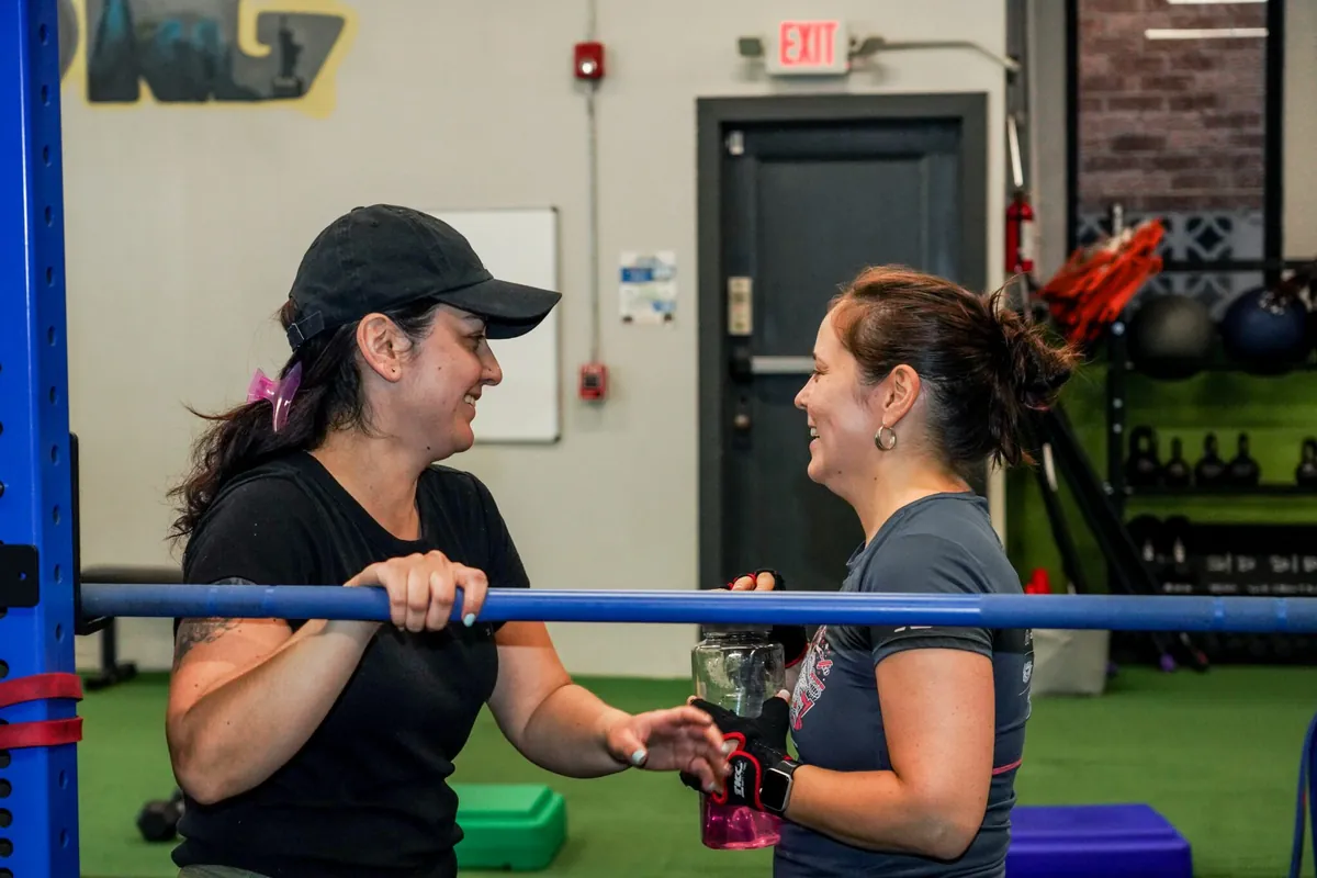 Coach working with a member at Strength Center NJ in Guttenberg, NJ