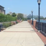 Hudson River Waterfront Walkway in Weehawken, NJ where the 5K for Food Justice is held